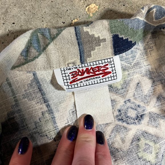 Vintage Unstructured Women's Flannel Native American Blazer - Picture 5 of 5